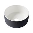 PLANETE BAIN - Vasque à poser ou lave mains diamètre 25 cm - Noir et blanc - Rebords fins - Jany - vignette