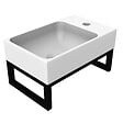 AQUARINE - Lave-mains blanc mat avec support noir - CAMDEM PACK - Lave-mains blanc avec support - vignette