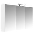 PLANETE BAIN - Armoire miroir de toilette éclairante 3 portes 120 cm blanche Juno 2 - vignette
