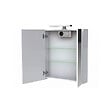 PLANETE BAIN - Armoire miroir de toilette éclairante 2 portes 60 cm blanche Juno 2 - vignette