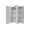 PLANETE BAIN - Armoire miroir de toilette éclairante 3 portes 80 cm blanche Juno 2 - vignette