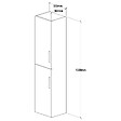 PLANETE BAIN - Colonne de salle de bain 150x35 cm Mall Bambou à suspendre - vignette