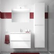 ALLIBERT - Meuble colonne salle de bain 180 cm suspendu - Blanc mat - Donna - Allibert - vignette