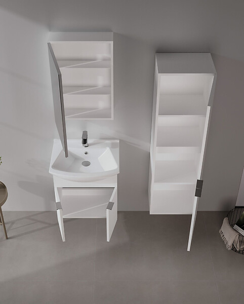 HABITAT ET JARDIN - Armoire de Salle de Bain "Purus 40" - 40 x 32 x 138 cm - White - large