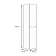 ALLIBERT - Meuble colonne salle de bain 180 cm suspendu - Chêne Australien - Max - Allibert - vignette