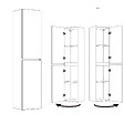 ALLIBERT - Meuble colonne salle de bain 180 cm suspendu - Chêne Australien - Max - Allibert - vignette