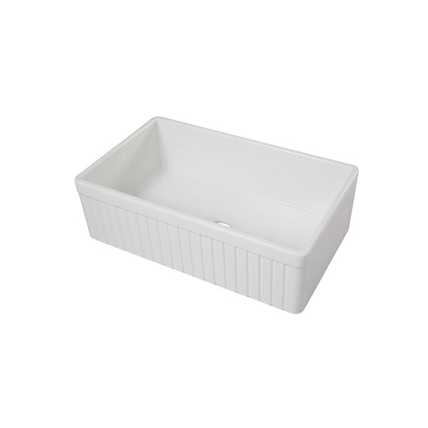 PLANETE BAIN - Evier timbre d'office 84 cm réversible rétro Rome en céramique - large
