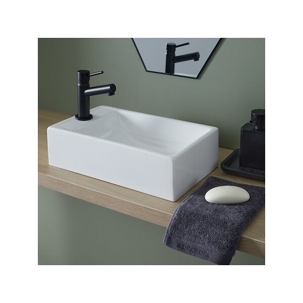 PLANETE BAIN - Lave mains rectangle blanc contemporain - large