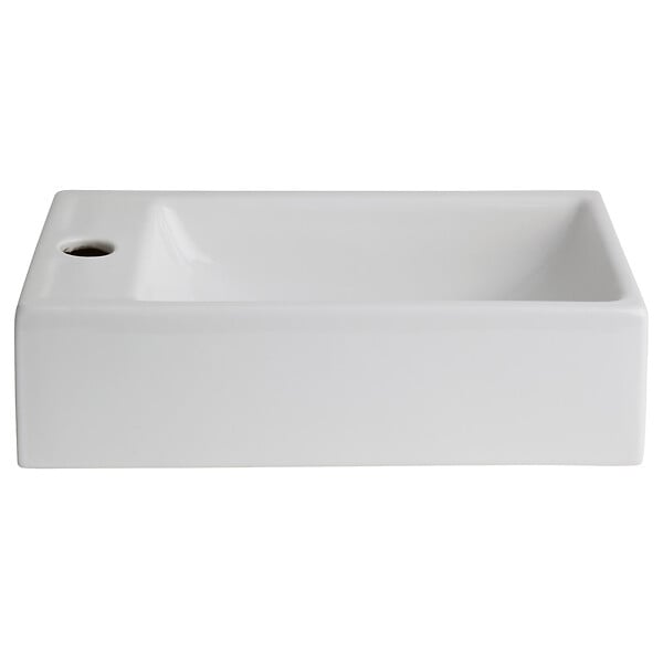 PLANETE BAIN - Lave mains rectangle blanc contemporain - large