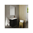 ALLIBERT - Pack lave mains avec miroir Porto Noir brillant - Marque allibert - vignette