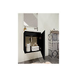 ALLIBERT - Pack lave mains avec miroir Porto Noir brillant - Marque allibert - vignette