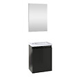 ALLIBERT - Pack lave mains avec miroir Porto Noir brillant - Marque allibert - vignette