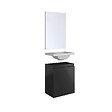 ALLIBERT - Pack lave mains avec miroir Porto Noir brillant - Marque allibert - vignette