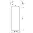 ALLIBERT - Retour fixe POUR porte de douche LAJA pivotante 76.5-79x200 cm chromé - PORTE NON INCLUSE - vignette