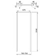 ALLIBERT - Retour fixe POUR porte de douche LAJA pivotante 76.5-79x200 cm noir mat - PORTE NON INCLUSE - vignette