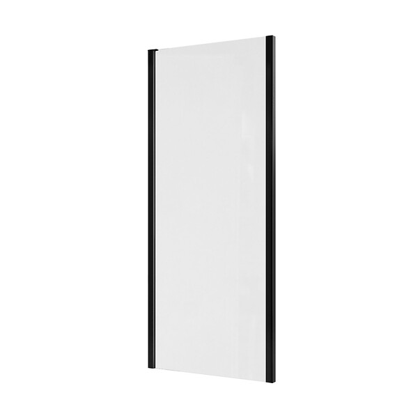 ALLIBERT - Retour fixe POUR porte de douche LAJA pivotante 86.5-89x200 cm noir mat - PORTE NON INCLUSE - large