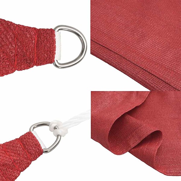 VIDAXL - vidaXL Voile d'ombrage 160 g/m² Rouge 3,6x3,6 m PEHD - large