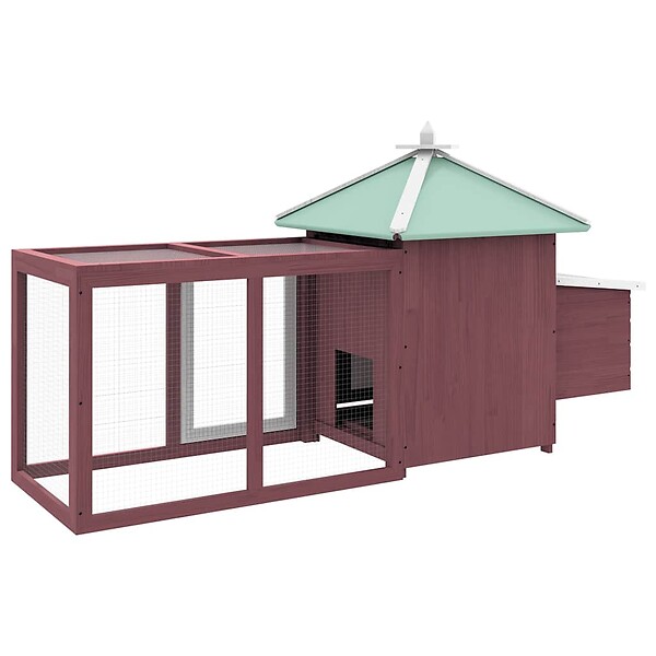 VIDAXL - vidaXL Poulailler avec nichoir Moka 190x72x102 cm Bois de sapin massif - large