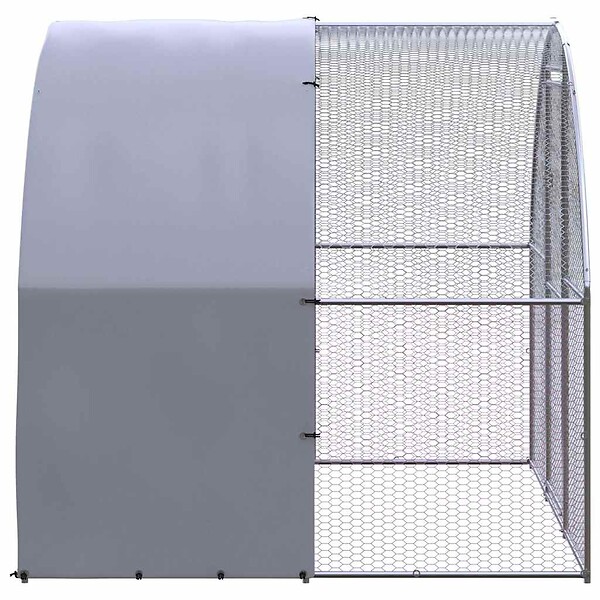 VIDAXL - vidaXL Poulailler d'extérieur 3x2x2 m Acier galvanisé - large