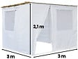 HABITAT ET JARDIN - Souccah en Kit "Nina" ajustable De 1x1 m à 3x3 m - Skhah Non inclus - vignette