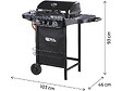 HABITAT ET JARDIN - Barbecue gaz "Party 3" - 3 brûleurs dont 1 latéral - 9.38 kW - Noir - vignette