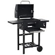 VIDAXL - vidaXL Gril de barbecue au charbon de bois et étagère inférieure Noir - vignette