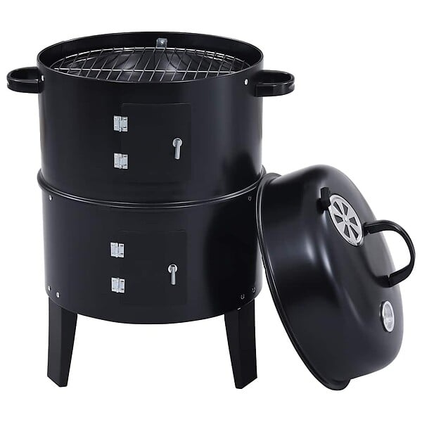 VIDAXL - vidaXL Gril barbecue au charbon 3 en 1 40x80 cm - large