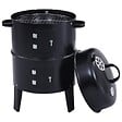 VIDAXL - vidaXL Gril barbecue au charbon 3 en 1 40x80 cm - vignette