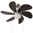 VIDAXL - vidaXL Ventilateur de plafond avec lampe 76 cm Marron foncé - vignette