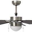 VIDAXL - vidaXL Ventilateur de plafond avec lampe 76 cm Marron foncé - vignette