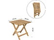 HABITAT ET JARDIN - Table basse de jardin pliante en bois "Portimao" - 40 x 40 x 40 cm - Marron - vignette