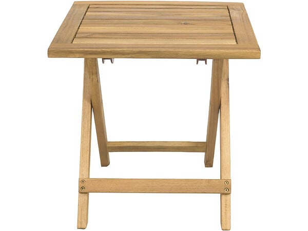 HABITAT ET JARDIN - Table basse de jardin pliante en bois "Portimao" - 40 x 40 x 40 cm - Marron - large