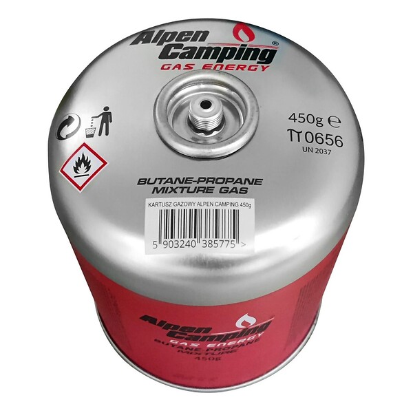 ALPENTECH - Pack 4 Cartouches de gaz 450g Butane propane Valve 7/16 EN417 Réchaud Brûleur Lampe Grill Alpen Camping - large