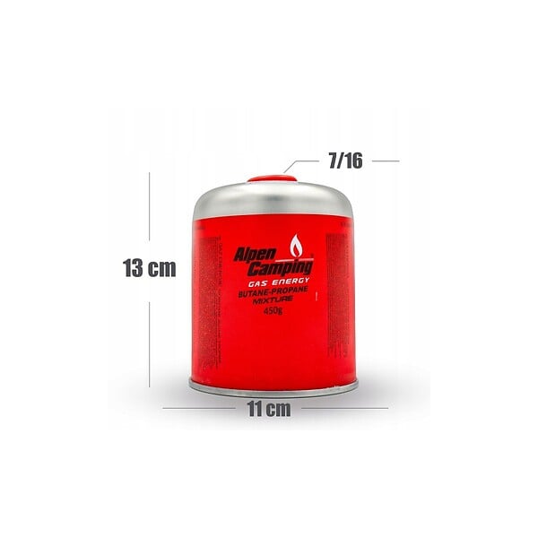 ALPENTECH - Pack 12 Cartouches de gaz 450g Butane propane Valve 7/16 EN417 Réchaud Brûleur Lampe Grill Alpen Camping - large