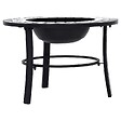 VIDAXL - vidaXL Foyer mosaïque Noir et blanc 68 cm Céramique - vignette