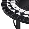 VIDAXL - vidaXL Foyer mosaïque Noir et blanc 68 cm Céramique - vignette