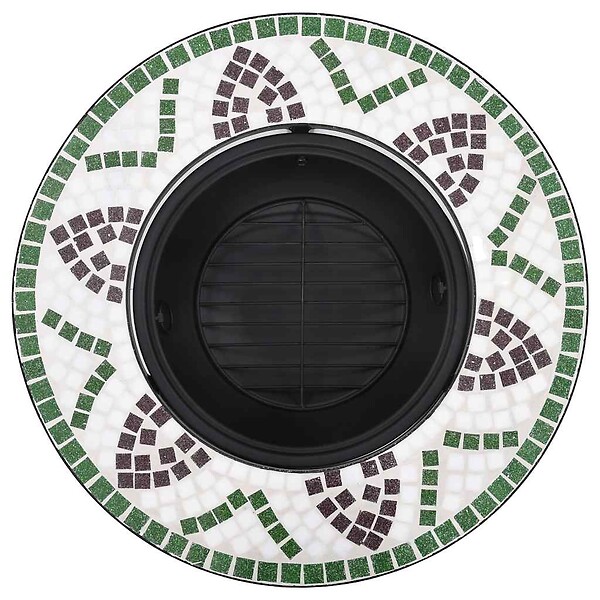 VIDAXL - vidaXL Foyer mosaïque Vert 68 cm Céramique - large
