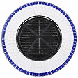 VIDAXL - vidaXL Table de foyer mosaïque Bleu et blanc 68 cm Céramique - vignette