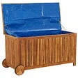 VIDAXL - vidaXL Boîte de rangement de jardin avec roues 113x50x58cm Bois acacia - vignette
