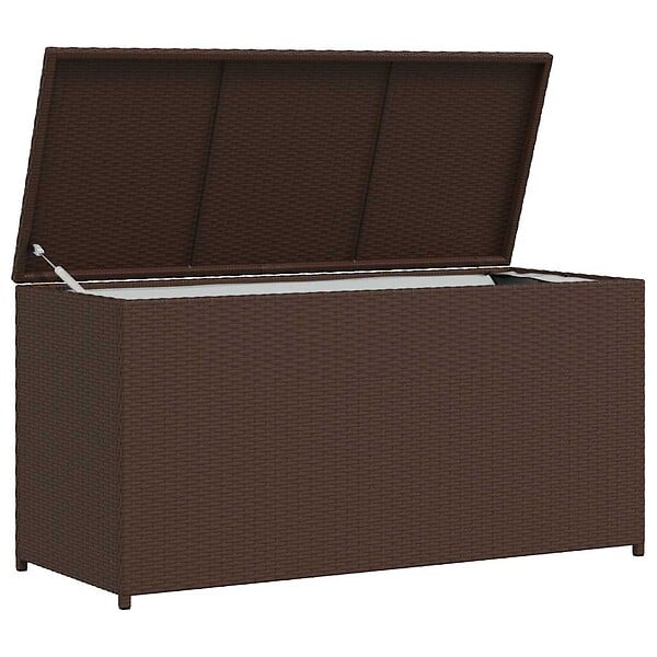 VIDAXL - vidaXL Boîte de rangement de jardin marron 120x50x60 cm résine tressée - large