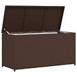 VIDAXL - vidaXL Boîte de rangement de jardin marron 120x50x60 cm résine tressée - vignette