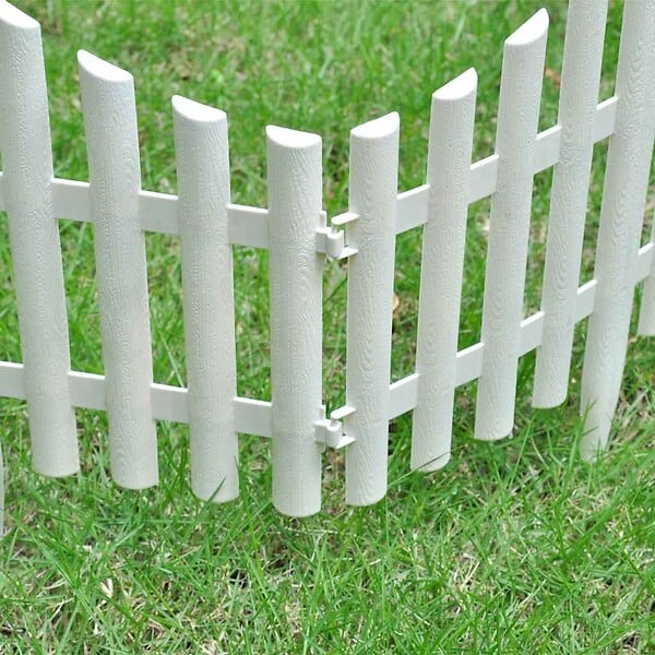 VIDAXL - vidaXL Bordure de pelouse Blanc 17 pcs / 10 m - large