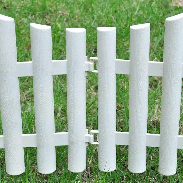 VIDAXL - vidaXL Bordure de pelouse Blanc 17 pcs / 10 m - large