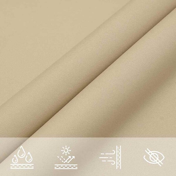 VIDAXL - vidaXL Voile de parasol tissu oxford triangulaire 3x4x5 m beige - large