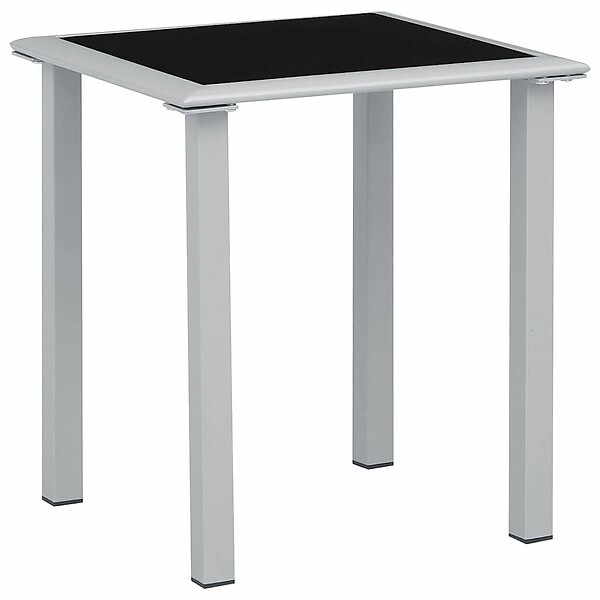 VIDAXL - vidaXL Chaises longues lot de 2 avec table aluminium noir - large