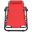 VIDAXL - vidaXL Chaises longues pliables 2 pcs avec repose-pied Acier Rouge - vignette