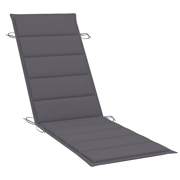 VIDAXL - vidaXL Chaises longues lot de 2 avec coussins Bois d'acacia solide - large