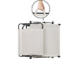 HABITAT ET JARDIN - Bain de soleil pliable "Lazy" - Avec pare soleil - Beige - vignette