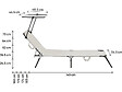 HABITAT ET JARDIN - Bain de soleil pliable "Lazy" - Avec pare soleil - Beige - vignette