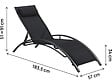 HABITAT ET JARDIN - Lot de 2 bains de soleil en aluminium Beauty "Phoenix" - Noir - vignette